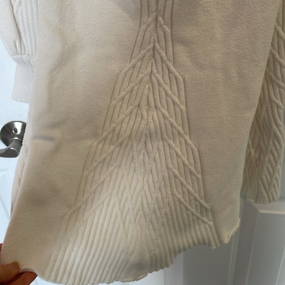 FREE PEOPLE EMMALINE WITH BACK CUTOUT LONG SLEEVE SWEATER DRESS WHITE SIZE SMALL - Picture 12 of 14